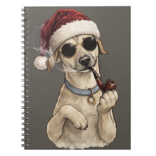 Funny Cool Dog Happy New Year Design Notebook