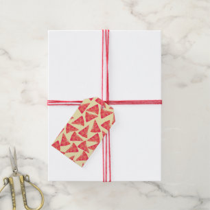Funny Cool Funky Pizza Pattern Gift Tags