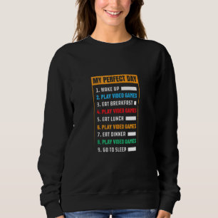Funny Cool Gamer Tee Gift My Perfect Day Video Gam