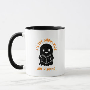 Funny Cool Ghost GHOUL Kids are Reading  Mug