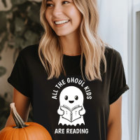 Funny Cool Ghost GHOUL Kids are Reading
