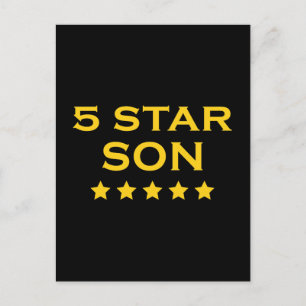 Funny Cool Gifts : Five Star Son Postcard