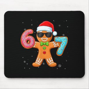 Funny Cool Gingerbread Six Seven 67 Ice Cream Drip Mouse Pad