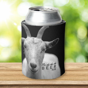 Funny Cool Goat Sound "My Beer" monogram Can Cooler