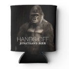 Funny Cool Gorilla "Hands off" your name Beer