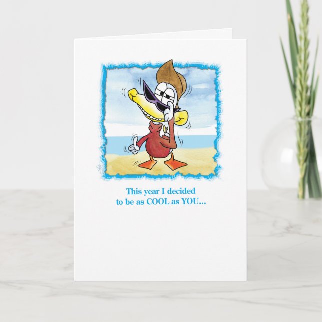 Funny, Cool Greeting Card, Standard white envelope Card (Front)