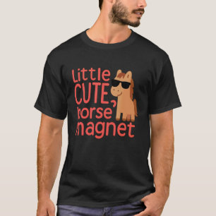 Funny Cool Horse Magnet Sunglasses Graphic for Boy T-Shirt