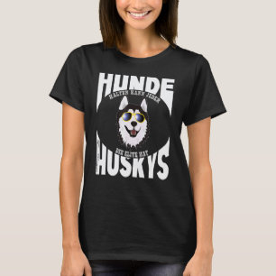 Funny Cool Husky With Sunglasses Sleigh Dog Nordic T-Shirt