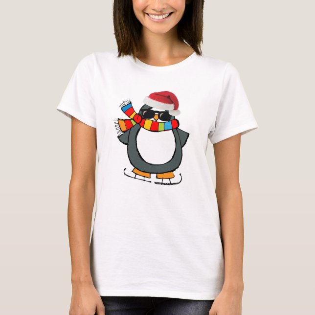 funny cool penguin christmas t-shirt hoodie design (Front)