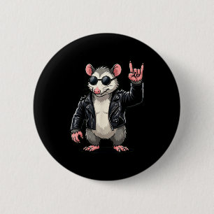Funny Cool Possum Rock On Music Gift Men Women Kid 6 Cm Round Badge