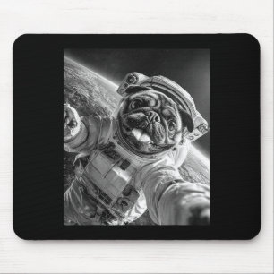 Funny Cool Pug Astronaut Space Selfie Cosmic Dog G Mouse Pad