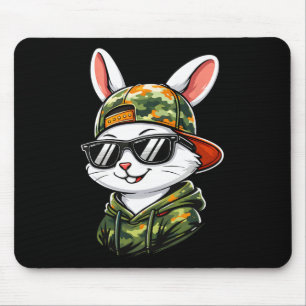 Funny Cool Rabbit Camo Easter Men Boy Toddler Kid Mouse Pad