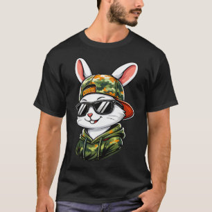 Funny Cool Rabbit Camo Easter Men Boy Toddler Kid T-Shirt