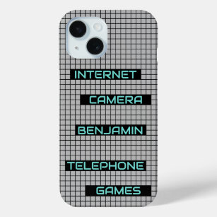Funny Cool Retro Design Smart Phone iPhone 15 Case