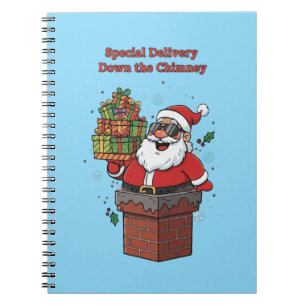Funny Cool Santa Claus with Sunglasses Christmas  Notebook