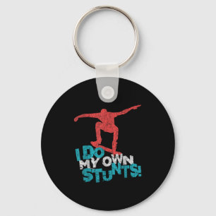 Funny Cool Skateboarding Quote Saying, Skateboarde Key Ring