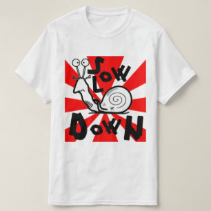 Funny Cool Snail Cartoon T-Shirt