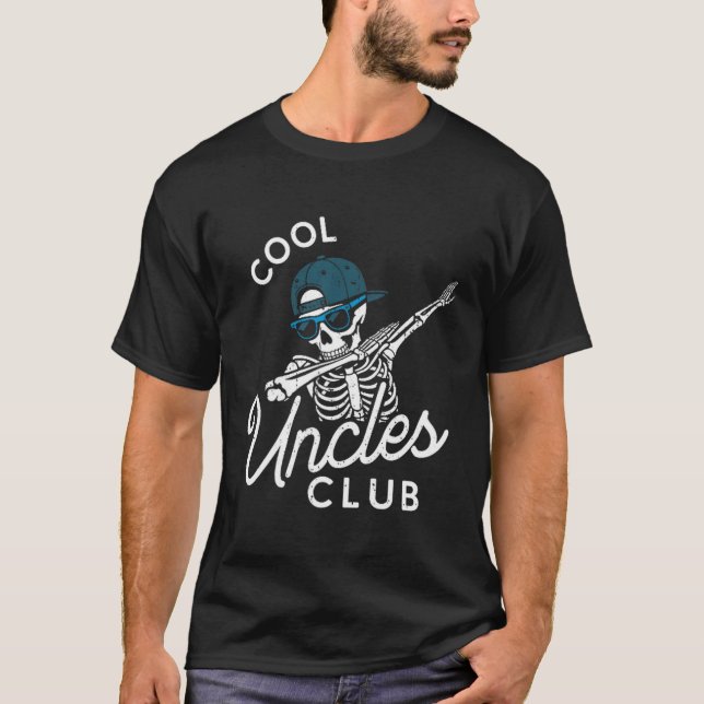 Funny Cool Uncles Club Shirt Funny Skeleton Uncle  (Front)