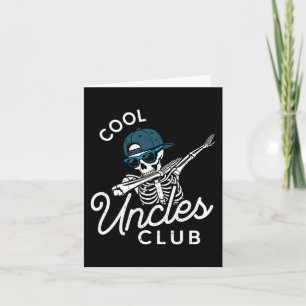 Funny Cool Uncles Club Shirt Funny Skeleton Uncle Card