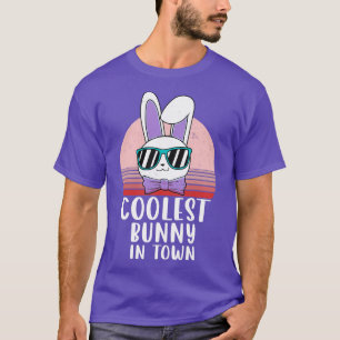 Funny Coolest Bunny In Town Sunglasses Easter Day  T-Shirt