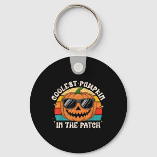 Funny Coolest Pumpkin In The Patch Halloween Boys Key Ring