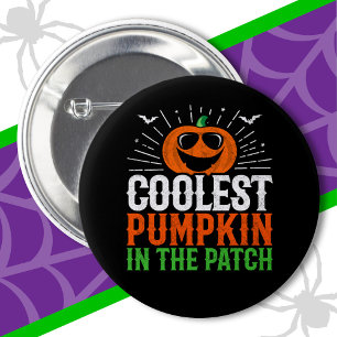 Funny Coolest Pumpkin In The Patch Halloween Party 6 Cm Round Badge