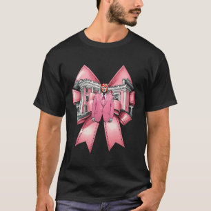 Funny Coquette Bow Trump Pink Heart Valentine T-Shirt