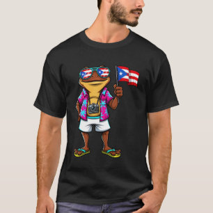 Funny Coqui Frog Puerto Rico Flag Boricua Puerto R T-Shirt