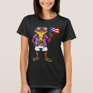 Funny coqui frog puerto rico flag boricua puerto T-Shirt