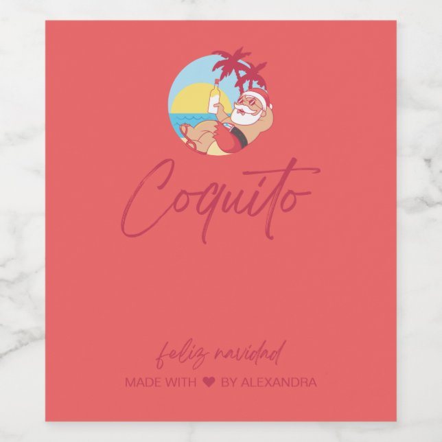 Funny Coquito Food and Beverage Label Set (Single Label)