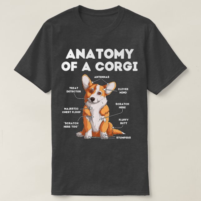 Funny Corgi-1100 T-Shirt (Design Front)