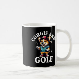 Funny Corgi And Golf Lover Design For Men Women - Coffee Mug