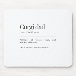 Funny Corgi Definition Corgi Dad Birthday Gift Mouse Pad