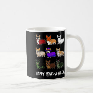 Funny Corgi Dog Halloween Happy Howl-o-ween Coffee Mug
