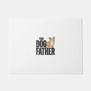 Funny Corgi Dogfather Vintage Engraving T-Shirt De Doormat