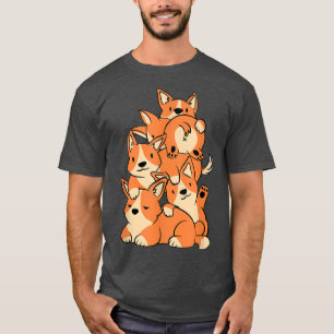 Funny Corgi Dogs Playing , Cute Corgi T-Shirt