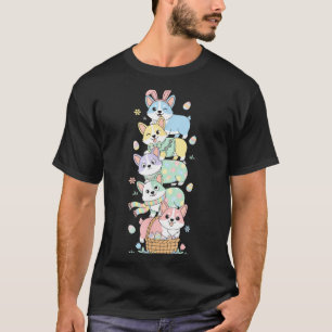 Funny Corgi Easter Egg Kids Mens Womens Easter Day T-Shirt