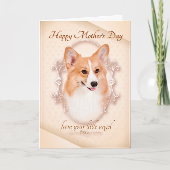 Funny Corgi Mother's Day Card (Front)