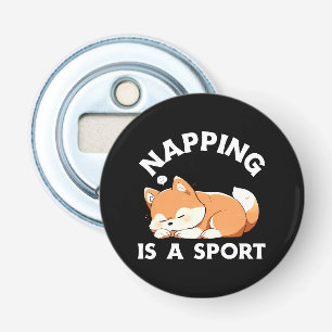Funny Corgi Napping Is a Sport Dog Lover Bottle Opener