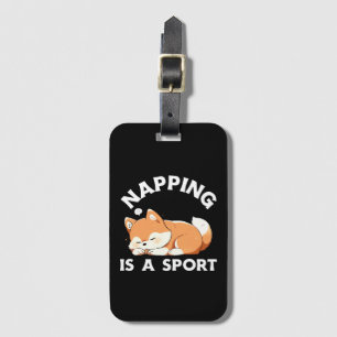 Funny Corgi Napping Is a Sport Dog Lover Luggage Tag