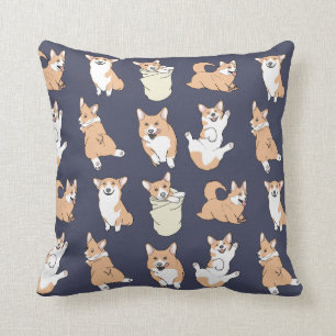 funny corgi pattern cushion
