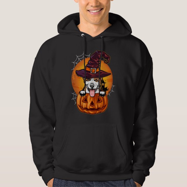 Funny Corgi Pumpkin Halloween Hoodie (Front)