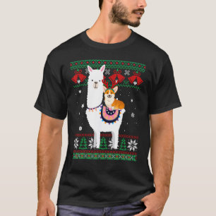Funny Corgi Riding Llama Christmas Corgi Xmas Ugl T-Shirt