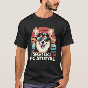 Funny Corgi Short Legs Big Attitude Cute Dog Men W T-Shirt