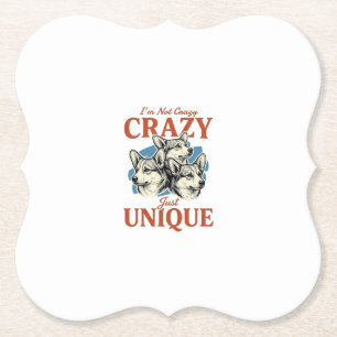 Funny Corgi Unique Vintage Engraving T-Shirt Desig Paper Coaster