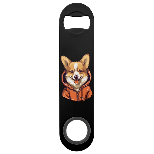 Funny Corgi Wearing Hoodie (Front)
