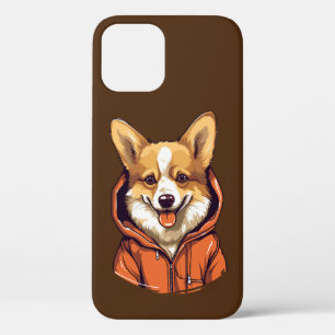 Funny Corgi Wearing Hoodie iPhone 12 Case