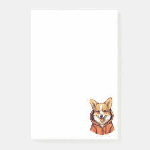 Funny Corgi Wearing Hoodie Post-it Notes