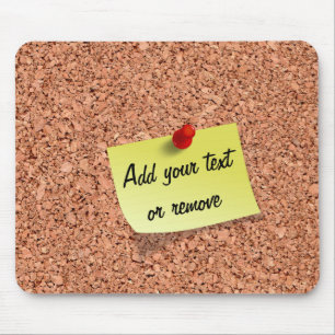 FUNNY Cork Board with Customisable Text on Post It Mouse Pad