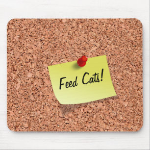 FUNNY Cork Board with Customisable Text on Post It Mouse Pad